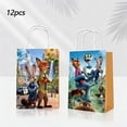 thumbnail image 2 of 12PCS Cartoon City Animal Themed Party Gift Bags with Handles, Kraft Paper Treat Bags for Kids Birthday Party, Candy Snack Favor Bags for Festivals and Celebrations, 2 of 5