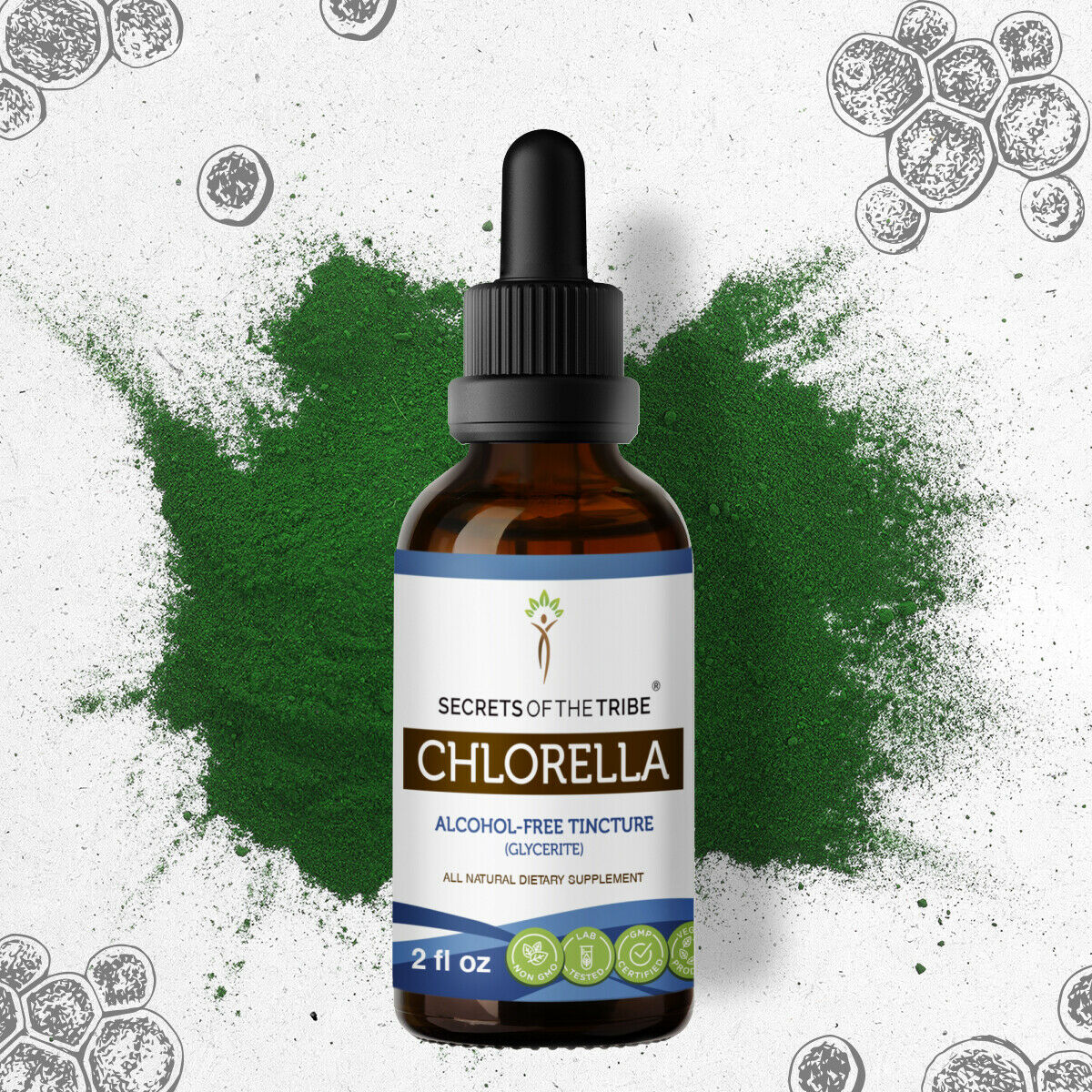 Chlorella Tincture AlcoholFREE Extract, Organic Chlorella (Chlorella