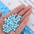 thumbnail image 5 of 500gs Opaque Acrylic Beads Frosted No Hole Round Light Sky Blue 6mm about 3900pcs/500g, 5 of 6