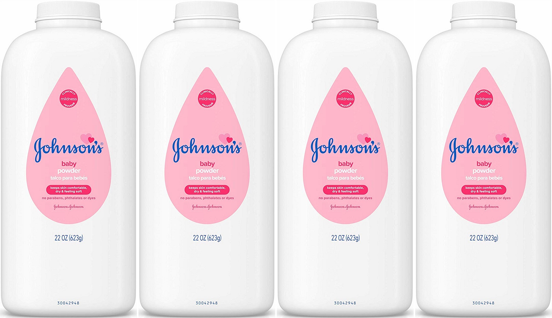 Johnson's Baby Powder, 22 Ounce (Pack of 4)