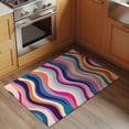 thumbnail image 2 of Rectangle Rug 2x3ft Area Rug,Abstract Gradient Colorful Wave Texture Area Rugs for Living Room Bedroom,Striped Background Floor Mat Non-Slip Non-Shedding Carpet Indoor Accent Rugs, 2 of 9