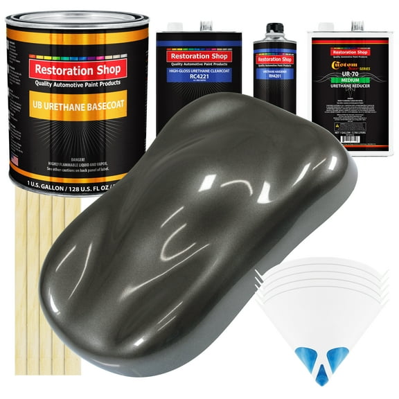 Anthracite Gray Pearl Gallon URETHANE BASECOAT CLEARCOAT Car Auto Paint Kit