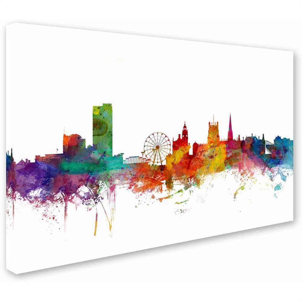 Trademark Fine Art "Sheffield England Skyline II" Canvas Art by Michael Tompsett
