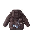 thumbnail image 3 of Abcomgle Toddler Winter Jacket Lightweight Puffer Padded Light Jacket for Boys Cute Bear Ears Hooded Baby Coat Winter Warm Infant Outerwear, 3 of 8