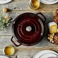 thumbnail image 3 of Staub Cast Iron 4-qt Round Cocotte - Grenadine, 3 of 12