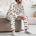 thumbnail image 7 of Fotbe Labrador Retriever Dog Pattern Long Sleeve Pajama Set for Men,Sleepwear Set,2-piece Loungewear Set,Soft PJs Comfy Nightwear with Pockets-Large, 7 of 7