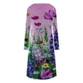 thumbnail image 5 of Vestidos Para Mujer Maxi Vestido Moda Estampado Manga Larga Cuello Redondo Vestido Tipo Jersey Odeerbi ODB134132, 5 of 5