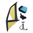 thumbnail image 3 of Vela de surf inflable con base y accesorios de bomba con ventana para ver las olas Amarillo Negro, 3 of 8