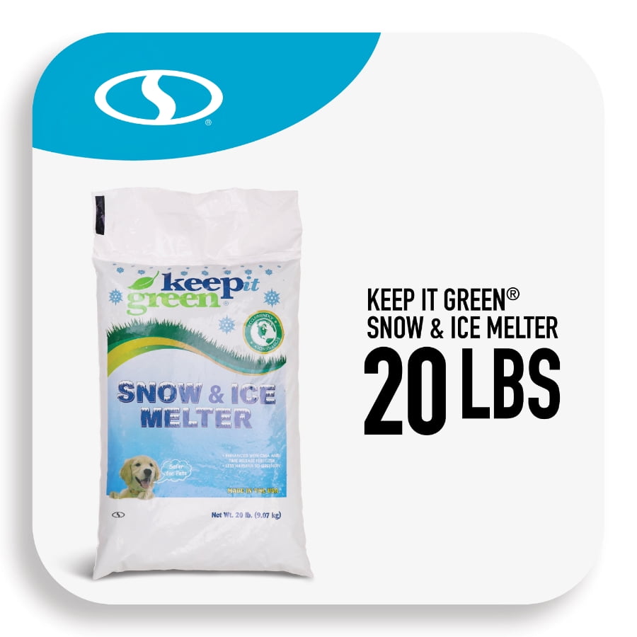 Snow Joe Keep It Green Granules de sel de fonte des neiges adaptées aux animaux de compagnie, 20 lb - en boîte