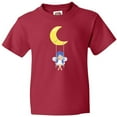 thumbnail image 3 of Inktastic Cute Fairy, Fairy On The Moon, Fairy On A Swing Youth T-Shirt, 3 of 5