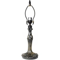 Bysantine Metal Lamp Base, Dark Bronze Finish with Gold Highlights, Nicely Weighted, 17.5" Tall