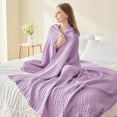 thumbnail image 4 of Aoyunhp 1Pc Gentle Muslin Blanket,Cotton Muslin Blanket Adults Summer Throw Blankets for Couch Breathable Blanket,All Seasons Soft and Slightly Pre Washed Cotton Blanket, 4 of 9