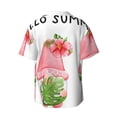 thumbnail image 6 of Daiia Hello Summer Gnome Men's Linen Shirts Short Sleeve Casual Shirts Button Down Shirt for Men Beach Summer Wedding Shirt-Large, 6 of 6