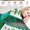 thumbnail image 3 of WYYP Throw Blanket Hummingbird Floral Flower Plush Bed Blanket White, 3 of 6