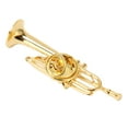 thumbnail image 4 of Broche de instrumento musical, broche de solapa de trompeta en forma de trompeta en miniatura de oro Broche de trompeta Integración perfecta, 4 of 12