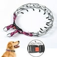 thumbnail image 1 of TFixol Collier d'Entraînement pour Chien en Métal Détachable avec Fermoir Verrouillable, Design Camouflage Rose Rouge, 2.5mm*35cm, Pointes Rondes Polies pour Entraînement Efficace des Animaux, 1 of 6