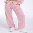thumbnail image 2 of Forever 21 Drawstring Relaxed Fit Pants, Color- Pink, Size- M, 2 of 7