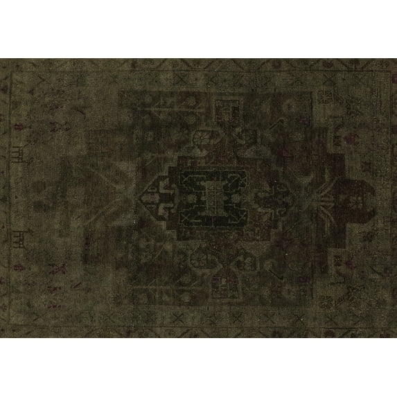 Ahgly Company Indoor Rectangle Abstract Brown Modern Area Rugs, 6' x 9'