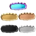 thumbnail image 5 of Stainless Steel Jewelry Storage Tray Metal Cosmetic Storage Oval Cake Fruit Tray, 5 of 7