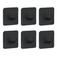thumbnail image 5 of 6Pcs Wall Storage Hooks Strong Load-bearing Punch Free Simple Installation Self-Adhesive Stainless Steel Hooks Set, 5 of 8