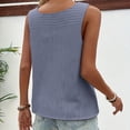 thumbnail image 4 of Cilsoka Women Summer Tank Tops Round Neck Sleeveless Front Pleated Button Down Tunic Casual Outfit 2026 Basic Loose Shirts, 4 of 7