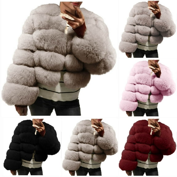 HAPIMO Winter Coats for Women Open Front Faux Cardigan Long Sleeve Outwear Jacket Wedding Guest Beige L