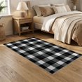 thumbnail image 2 of ODIKA 5'x7' Washable Area Rug Easy Care, Non-Shedding, Pet Friendly, Plaid Under Interlocking Balanced Lines Printed Artwork Doormat for Small Living Room, Bedroom, 2 of 7