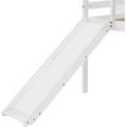thumbnail image 6 of Harper & Bright Designs Wood Loft Bed with Slide for Boys Girls, Low ProfileMini Loft Bed Twin Size with Ladder, White, 6 of 7