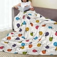 thumbnail image 6 of Fuzoiu Cute Ladybugs Print Ultra-Soft Micro Fleece Blanket,All Seasons Flannel Throw, Lightweight Blanket for Bed, Sofa, Couch, Movie Night, Camping, and Travel-80"x60", 6 of 7