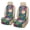 Christmas Holiday Print, variant on Eheartsgir American Flag Pattern Quilted Car Front Seat Cushion, Quilted Design Quilted Padded Fabric Car Front Seat Covers 2 Pcs Set with Buckle Car Seat Covers for Universal Fits Cars Trucks
