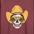 thumbnail image 3 of Instant Message - Beach Cowgirl Skull - Women's French Terry Long Sleeve Pullover, 3 of 6