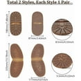 thumbnail image 2 of 2 Pairs 2 Styles Shoe Sole Replacement Rubber Half Sole and Heels Non-Slip Heel Pads Shoe Bottom Protector Shoe Repair Replacement for Leather Shoes Sports Shoes Boots, 2 of 5