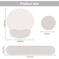 thumbnail image 4 of MOSISO Wrist Rest Support for Mouse Pad&Keyboard Set, Circle Curved Ergonomic Mousepad&Coaster Non-Slip Base Home/Office Pain Relief&Easy Typing Pad with Soft Cloth&Silicone Lining, 4 of 7