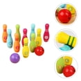 thumbnail image 3 of Kit de juegos de bolos para niños, juguetes de bolos de madera para interiores y exteriores, 3 of 5