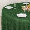 thumbnail image 3 of BalsaCircle 120 in Green Shaggy Fringe Polyester Round Tablecloth Wedding Party Events Home Decorations Supplies, 3 of 8