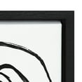 thumbnail image 3 of Kate and Laurel Sylvie Ring of Light 2 Framed Canvas Wall Art by Nikki Chu, 23x33 Black, Decorative Minimalist Abstract Art for Wall, 3 of 8