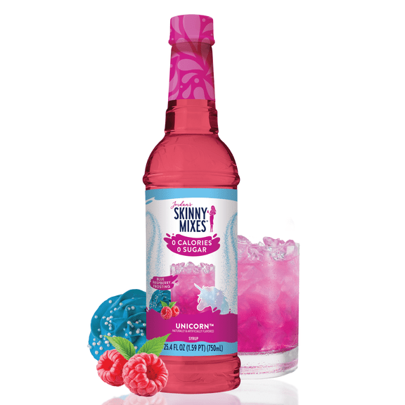 Jordan's Skinny Mixes Unicorn Syrup, Liquid, Plastic Bottle, 25.4 Fl Oz