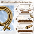 thumbnail image 6 of Bright Showers High Pressure Dual Shower Head Combo with Rainfall & Handheld, 4 Spray Settings, Tool-Free Installation, 60" Stainless Steel Hose, Matte Black, 6 of 7