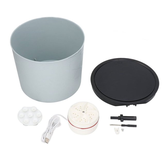 MesaSe Laveuse Portable 5 L Alimentée par USB, Faible Bruit, Matériau ABS Résistant, Idéale pour Chaussettes et sous-Vêtements