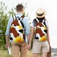 thumbnail image 6 of Daiia Cow Print Sunflower Vintage Canvas Backpack for Men and Women ,Hiking Backpack,Travel Laptop Bag for School,Large Capacity Backpack, 6 of 8