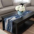 thumbnail image 4 of Retro Navy Blue White Table Runner 70 Inches Long, Marble Abstract Art Kitchen Coffee Dining Table Decoration for Home Party Birthday Wedding Home Decor 13x70 Inches, 4 of 8