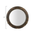 thumbnail image 2 of Creative Co-Op Round Metal Porthole Wall Mirror, Rust, 2 of 6
