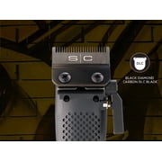 Stylecraft Rogue Professional 9V Microchipped Magnetic Motor Cordless Hair Clipper, 5 Guards, Matte Gunmetal