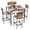 Rustic Brown, variant on Costway 5-Piece Industrial Dining Table Set with Counter Height Table & 4 Bar Stools Grey