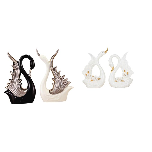 estatua de cisne,Figuras de cisne,estatuas,decoración del hogar,fiesta de bodas,Estatuas de cisnes,Estatua de cisne de cerámica Escultura de mesa de cisne Elegante,Figura de cisne de