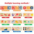 thumbnail image 4 of Juguete ABC de madera Building Blocks Gemileo, 36 unidades, para niños pequeños de 1 a 3 años, 4 of 7