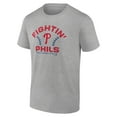 thumbnail image 2 of Men's Heather Gray Philadelphia Phillies Team Go For Two T-Shirt, 2 of 3