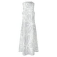 thumbnail image 4 of Maui Polynesian Silver Wedding Long Dress Elegant gown wom's summer jumpsuit Dress, 4 of 6