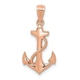 thumbnail image 4 of 14k Rose Gold Anchor Charm Pendant, 4 of 7