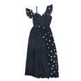 thumbnail image 2 of bar III Womens Dot Maxi Dress, Blue, X-Large, 2 of 2